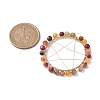 Natural Agate Dyed & Heated Faceted Round Beaded Pendants PALLOY-JF02580-2