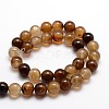 Dyed Natural Agate Round Beads Strands G-E321B-8mm-01-2