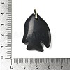 Natural Obsidian Carved Pendants G-G460-01G-04-3