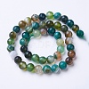 Natural Striped Agate/Banded Agate Beads Strands G-G753-01-6mm-2