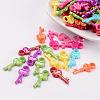 Opaque AB Color Acrylic Skeleton Key Pendants SACR-R697-M24-1