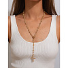 Alloy Colorful Rhinestone Flower Cross Pendant Lariat Y Necklaces for Women FS-WGB8DA7-01-1