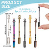 18Pcs 6 Colors Zinc Alloy Snuff Spoon AJEW-NB0006-13-2