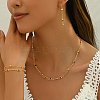 Bohemian Style Vintage Brass Colorful Rhinestones Jewelry Set YR0307-1