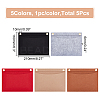 WADORN 5Pcs 5 Colors Wool Felt Purse Organizer Insert FIND-WR0007-40A-2