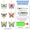 DIY Diamond Painting Butterfly Keychain Kits PW-WGC0FFB-01-4