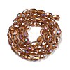 Transparent Electroplate Glass Beads Strands EGLA-N013-T10mm-B16-2
