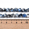 Dyed Natural Sesame Jasper Beads Strands G-T139-8mm-47I-5