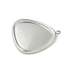 304 Stainless Steel Pendant Cabochon Settings for Enamel STAS-L293-03P-2