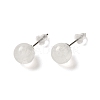 Natural Quartz Crystal Stud Earrings LS-G-B075-02P-03-1