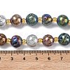 Electroplated Natural Druzy Geode Crystal Beads Strands G-G459-02J-4