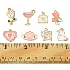16Pcs 8 Styles Valentine's Day Alloy Enamel Pendants ENAM-FS0001-64-4