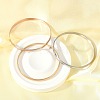 Fashion 201 Stainless Steel Bangle Sets BJEW-L664-024C-M-1-5