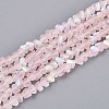 Frosted Transparent Glass Beads Strands GLAA-N054-4mm-02-1