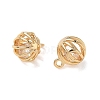 Brass Micro Pave Clear Cubic Zirconia Pendants KK-D261-01G-11-2