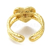 Brass Cuff Rings for Women RJEW-D079-04G-RS-3