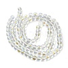 Electroplate Glass Beads Strands EGLA-Q062-8mm-A08-2