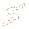 304 Stainless Steel Paperclip Chains Necklace NJEW-JN03593-01-3