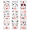 9 Sheets 9 Styles Halloween Temporary Face Tattoos STIC-WH0003-005-1