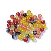 5 Colors Spray Painted & Baking Paint Crackle Glass Beads CCG-X0010-07-8mm-2