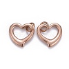 304 Stainless Steel Open Heart Charms STAS-L218-14RG-2