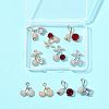 10Pcs 10 Styles Brass Micro Pave Cubic Zirconia Pendants KK-FS0001-80-7
