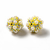 Polymer Clay Rhinestone Beads RGLA-D050-01E-1