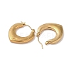 Heart 201 Stainless Steel Half Hoop Earrings for Women EJEW-G385-12G-2