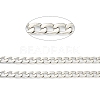 304 Stainless Steel Cuban Link Chains STAS-B020-07P-2