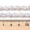 Opaque Solid Color Electroplate Glass Beads Strands X-EGLA-N013-P6mm-B05-4