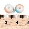 Opaque Spray Painted Glass Beads GLAA-G118-01M-3