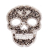 Skull Rhinestone Patches DIY-WH0199-35C-1