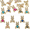 10Pcs UV Plating Alloy Pendants ALRI-TADJ0001-03-1