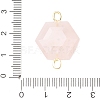 Faceted Natural Rose Quartz Carved Links G-T146-01G-05-3