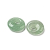 Natural Green Aventurine Donut/Pi Disc Charms G-G142-02H-2