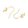 Brass Micro Pave Cubic Zirconia Earrings Findings EJEW-B063-05G-04-2