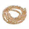 Electroplate Glass Beads Strands EGLA-A034-T1mm-B23-2