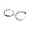 316 Surgical Stainless Steel Pave Clear Cubic Zirconia Hoop Earrings Women EJEW-A109-01C-P-2