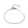 Non-Tarnish 304 Stainless Steel Herringbone Chains Bracelet for Men Women BJEW-D450-01P-03-4