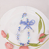 1Pc Bowknot Synthetic Quartz Bead Mobile Straps AJEW-BM0001-48B-7