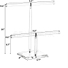 2 T Bar Acrylic Jewelry Display Rack PW-WG21989-01-2