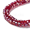 Electroplate Glass Beads Strands X-EGLA-R030-4x4mm-04-3