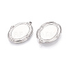 304 Stainless Steel Pendant Cabochon Settings X-STAS-T067-17P-2