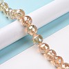 Electroplate Glass Bead Strands EGLA-J140-FR03-16mm-4