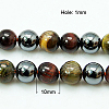 Natural Tiger Iron & Synthetic Hematite Beads Strands G-H1581-10mm-2