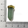 Natural Green Aventurine Pointed Pendants STAS-K273-03G-03-3