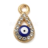 Alloy Enamel Rhinestone Glass Pendants X1-ENAM-U003-02G-09-1