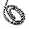 Non-magnetic Synthetic Hematite Oval Beads Strands X-G-F161-32B-2
