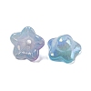 Iridescent Acrylic Bead Caps OACR-C021-08B-2
