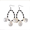 (Jewelry Parties Factory Sale)Spiral Shell Beads Dangle Earrings EJEW-JE02966-2